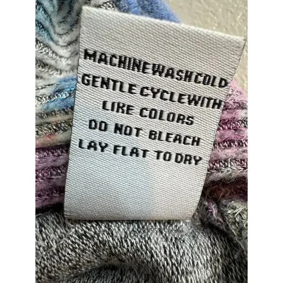 Habitat pullover sweater loose fit scoop neck 3/4 sleeve pastel floral print - L - Picture 8 of 10